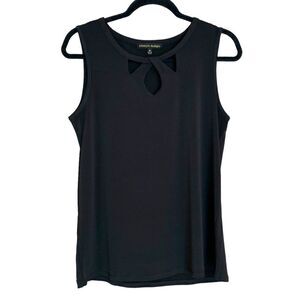 Always Indigo Women’s Black Contemporary Keyhole Neck Tank Top Size Medium